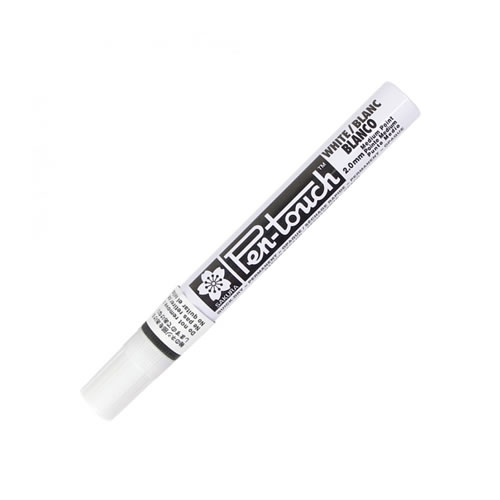 Marcador Sakura Pen-Touch 2.0mm Branco 12un