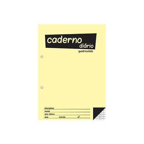 Caderno Diário B5 (25x17,6cm) 60g - Quadriculado