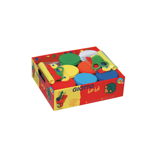 Pasta Modelar Giotto Be-Bé 220gr 8un + Acessórios