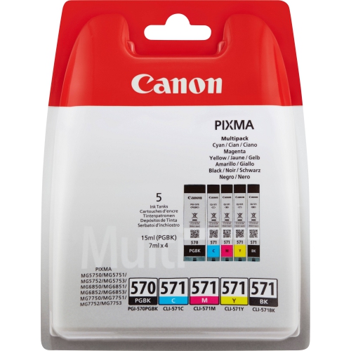 Pack Tinteiros Originais Canon PGI-570 + CLI-571