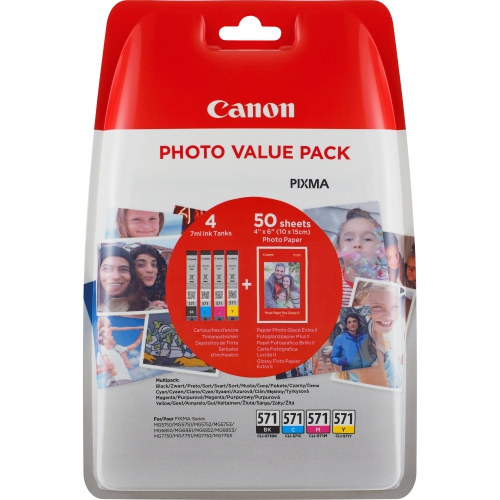 Pack Tinteiros Originais Canon CLI-571