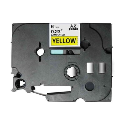 Fita Compatível Brother TZe-621 9mmx8m Preto/Amarelo
