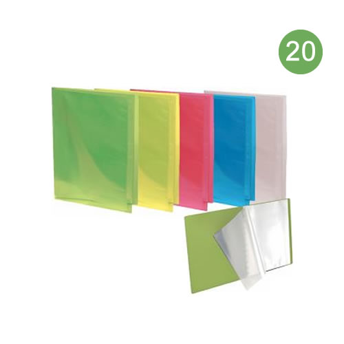 Pasta Portefólio A4 20 bolsas - Verde