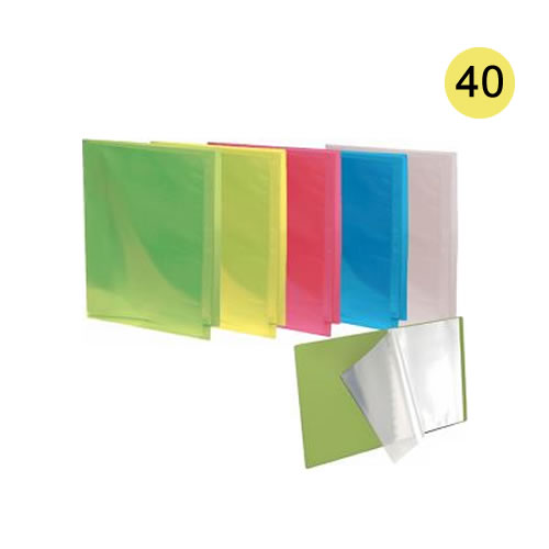 Pasta Portefólio A4 40 bolsas - Amarelo
