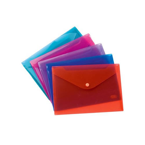 Bolsa Plástica A6 Tipo Envelope c/Botão
