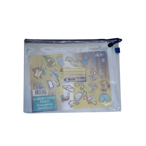 Bolsa Plástico c/ Reforco Fio A4 c/ Fecho Correr