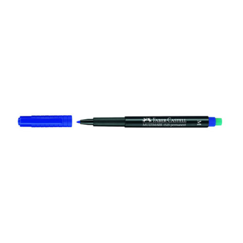 Marcador Faber-Castell Acetato Médio Azul Cx10