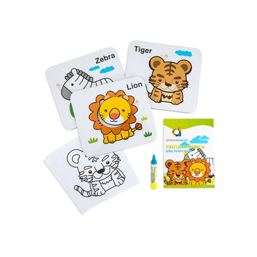 Pintura Mágica Leão Tigre e Zebra