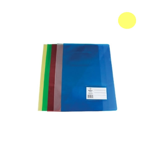 Pasta Plást. Liso c/ Bolsa e Visor A4 Amarelo 10u