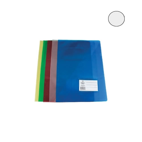 Pasta Plást. Liso c/ Bolsa e Visor A4 Cristal 10u