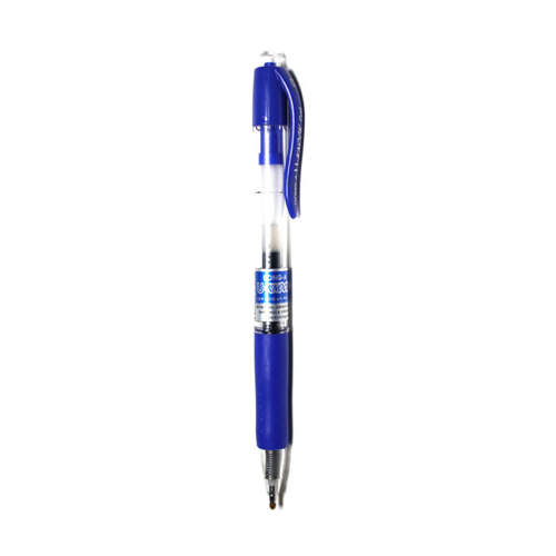 Esferografica Gel U-Knock M 0,5mm Azul Pack 12un