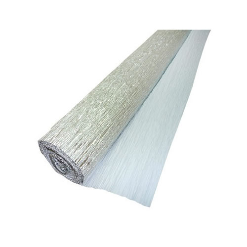 Papel Crepe 50x150cm Rolo Prateado