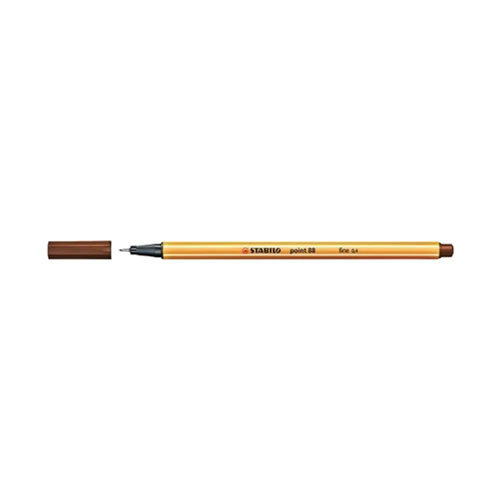 Marcador Stabilo Point 88 Castanho - Pack 10un
