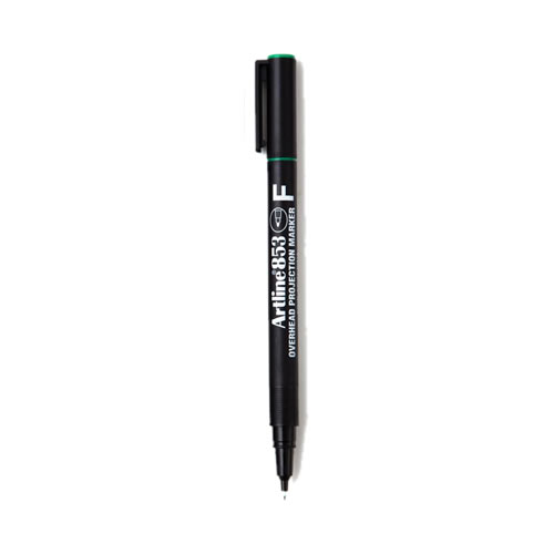 Marcadores Artline de Acetatos Fino Verde Cx 12