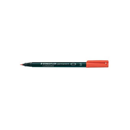 Marcador Staedtler Perm. Lumocolor S Vermelho 10un