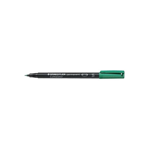 Marcador Staedtler Perm. Lumocolor S Verde 10un