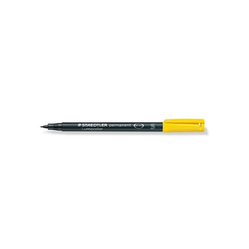 Marcador Staedtler Perm. Lumocolor S Amarelo 10un