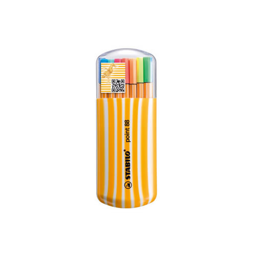 Marcador Stabilo Point 88 Neon Zebruí Estojo c/20u
