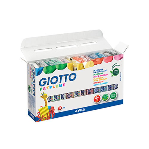 Plasticina Giotto Patplume Cores Sortidas 12x150g