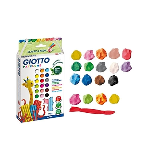Plasticina Giotto Patplume Cores Sortidas 18x20g