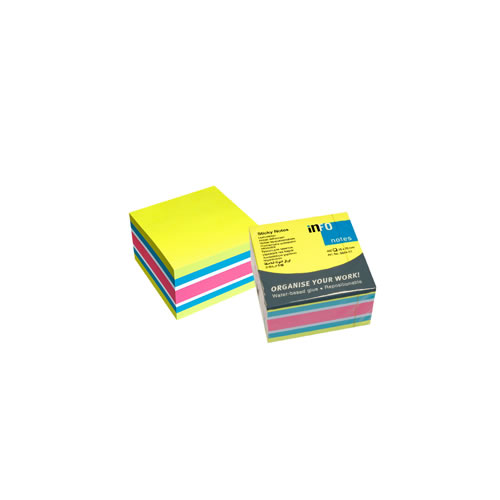 Bloco Adesivo 4 Cores Brilhantes 75x75mm 450Fls