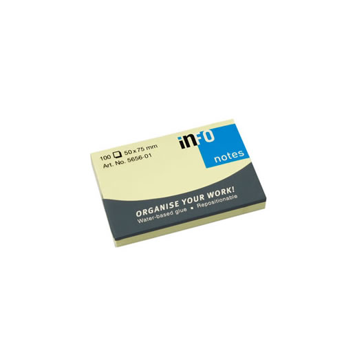 Bloco Ades.Info Notes Amarelo 50x75mm 100F Pack 12
