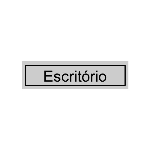 Sinalética Escritório Plástico Adesivo 17x5.5mm