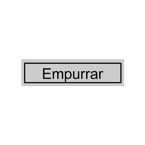 Sinalética Empurrar Plástico Adesivo 17x5.5mm