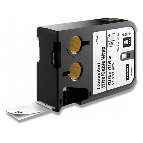 Fita Dymo Cable Wrap Preto/Branco 21mm x 21mm
