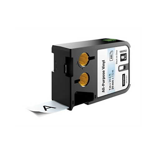 Fita Dymo Vinil Preto/Branco 24mm x 7m