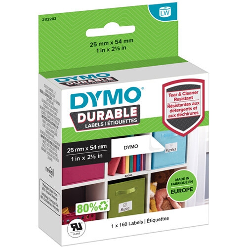 Fita Dymo adesiva alta duração 25mm X 54mm