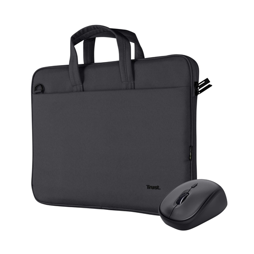 Mala para Portátil + Rato Trust Bologna 16" - Preto
