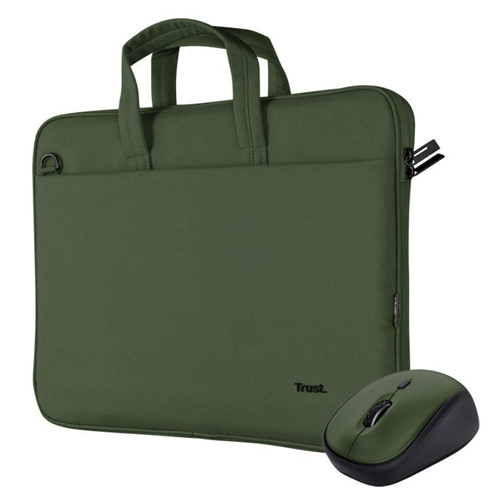 Mala para Portátil + Rato Trust Bologna 16" - Verde