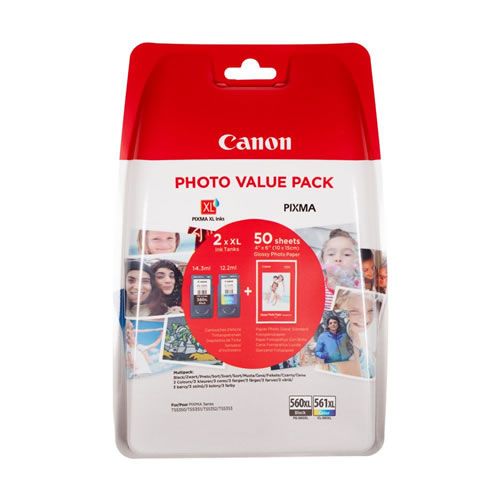 Pack Tinteiro Original Canon PG-560 XL + CL-561 XL