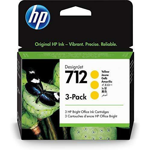 Tinteiro Original HP 712 Amarelo Pack 3