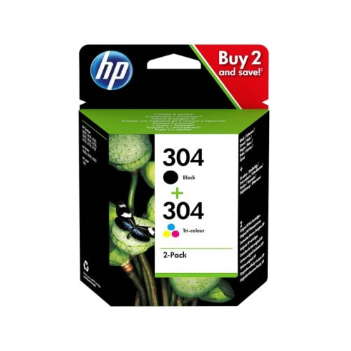 Tinteiro Original HP 304 Pack - Preto + Cor