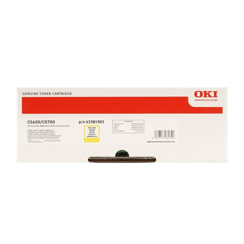 Toner Original OKI C5600/C5700 Amarelo