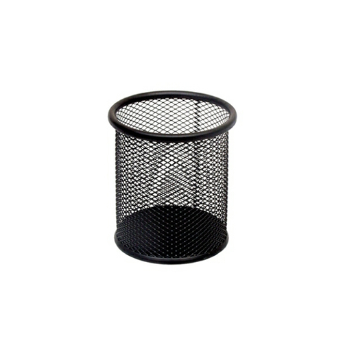 Porta Lápis Redondo em Rede Preto