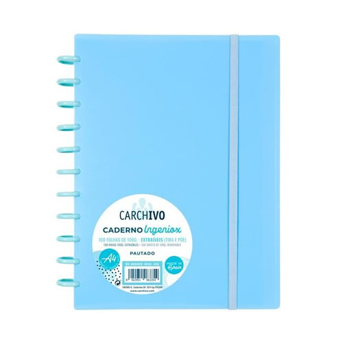 Caderno Inteligente A4 Pautado 80f Azul