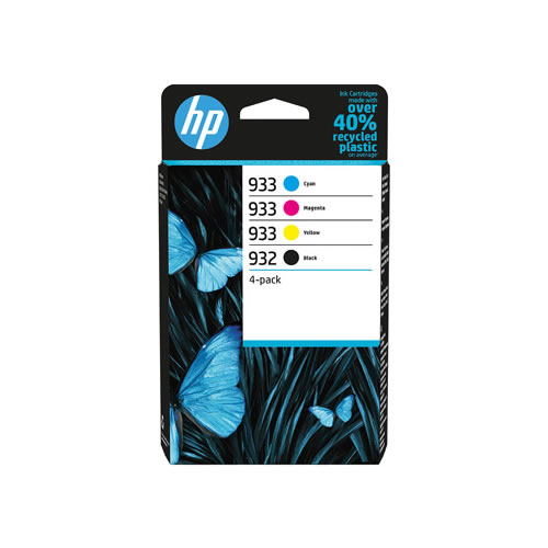 Pack Original HP 932 preto + 933 3 cores