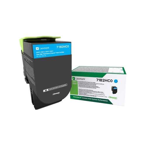 Toner Original Lexmark CS417/ CX417 Ciano