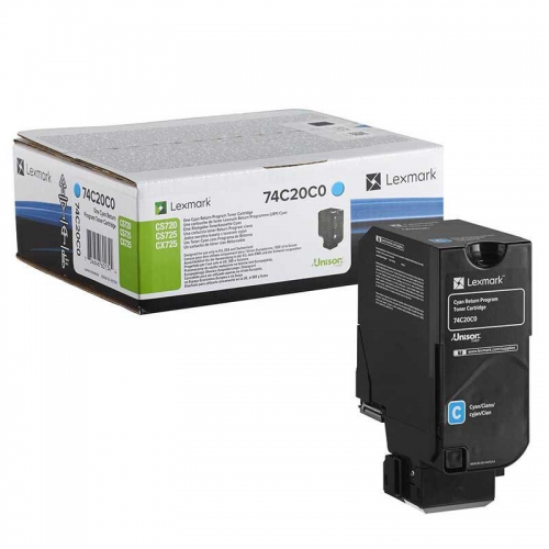 Toner Original Lexmark CS720 / CX725 Ciano