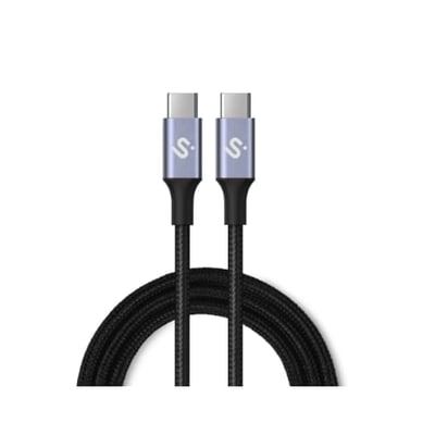 Cabo Subblim Plus USB-C para USB-C Nylon 100W Preto 2mt