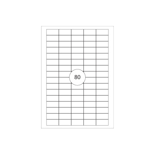 Etiquetas Removiveis 35.6x16.9mm 25Fls A4 - 2000un