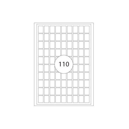 Etiquetas 12x18mm 15 Fls A5 - 1650 etiquetas