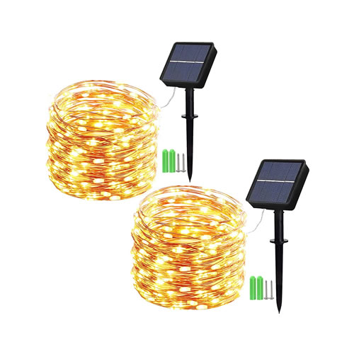 Correntes de luz solar para exterior de Natal - 30mt