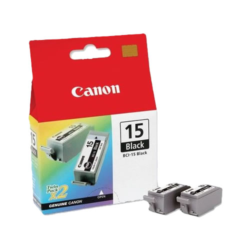 Tinteiro Original Canon BCI-15 (BCI15BK) Preto 2un