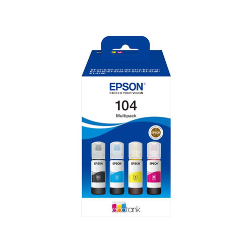Tinteiro Original Epson 104 70ml - Pack 4 Cores