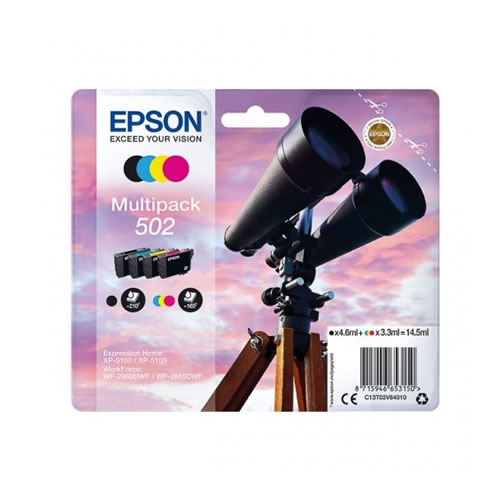 Tinteiro Original Epson 502 Pack 4 Cores
