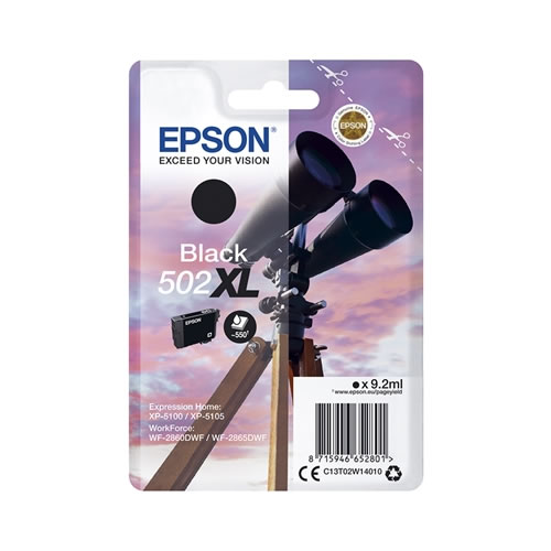 Tinteiro Original Epson 502 XL Preto
